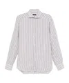Barba Napoli Barba Brown And White Striped Shirt In White
