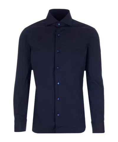 Barba Napoli Long-sleeved Shirt In Blue