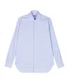 Barba Napoli Barba Long Sleeve Shirt With Semi-rigid Collar And Buttons In Blue