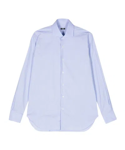 Barba Napoli Long-sleeved Shirt In Blue