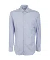 Barba Napoli Striped Long-sleeved Shirt In Gray