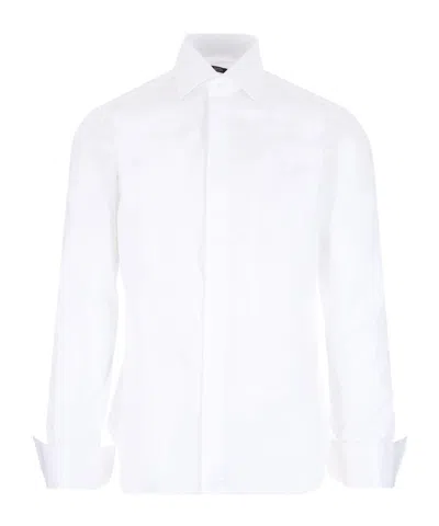 Barba Napoli Long-sleeved Shirt In White