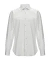 Barba Napoli Tailored Cotton Shirt Buttoned Cuffs In White