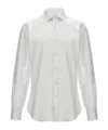 Barba Napoli Tailored Cotton Shirt Buttoned Cuffs In White