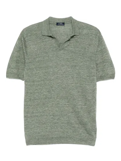 Barba Napoli Mélange-effect T-shirt In Green