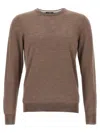 Barba Napoli Luxurious Wool-silk Blend Crew-neck Sweater In Multicolor