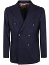 Barba Napoli Double-breasted Blazer In Blue