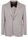 Barba Napoli Bactive Mono Textured Blazer In Metallic
