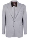 Barba Napoli Bactive Mono Pocket Blazer In Gray