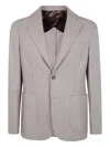 Barba Napoli Bactive Mono Textured Blazer In Brown