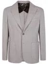 Barba Napoli Bactive Mono Textured Blazer In Gray