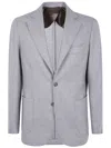 Barba Napoli Bactive Mono Pocket Blazer In Gray