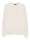 Barba Napoli Barba Beige Crew Neck Sweater In Neutral