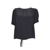 Barba Napoli Barba Black Silk Crewneck Blouse