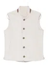 Barba Napoli Wool High-neck Gilet In White