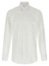 Barba Napoli Barba Cotton Poplin Shirt With Concealed Button Front And Cufflink-ready Sleeves In White