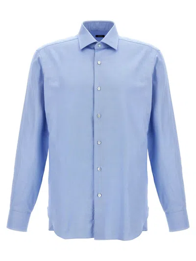 Barba Napoli Barba Cotton Shirt In Blue