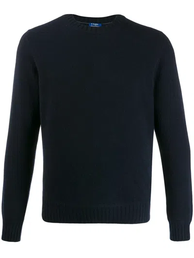 Barba Napoli Barba Crew Neck Sweater In Blue