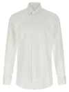 Barba Napoli Barba Cotton Poplin Shirt With Concealed Button Front And Cufflink-ready Sleeves In White