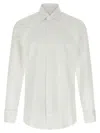 Barba Napoli Barba Cotton Poplin Shirt With Concealed Button Front And Cufflink-ready Sleeves In White