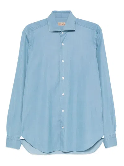 Barba Napoli Barba Dandylife Denim Shirt In Blue