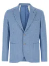 Barba Napoli Dynamic 201 Houndstooth-patterned Blazer In Blue