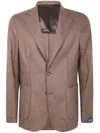 Barba Napoli Patch-pocket Wool Blazer In Brown
