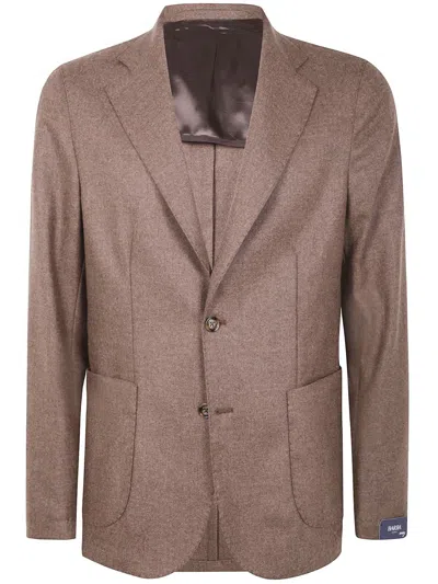 Barba Napoli Patch-pocket Wool Blazer In Brown