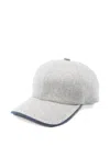 Barba Napoli Barba Felt Baseball Cap In Gray