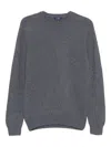 Barba Napoli Barba Gray Crewneck Long-sleeved Sweater In Multi