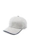 Barba Napoli Felt Baseball Cap In Gray