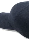 Barba Napoli Felt Baseball Cap In Blue