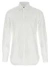 Barba Napoli Honeycomb-pattern Cotton Shirt In White