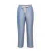 Barba Napoli Barba Joke Straight Trousers In Light Blue Linen
