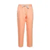 Barba Napoli Barba Joke Straight Trousers In Peach Linen