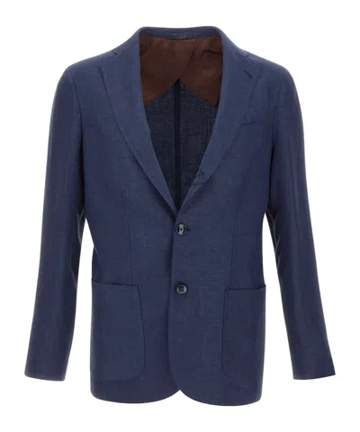Barba Napoli Barba Lello Three-button Blazer In Blue