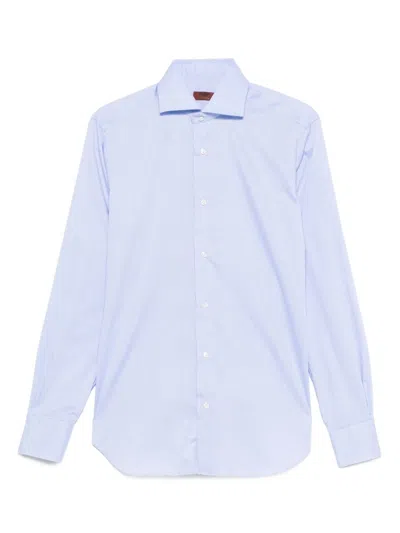 BARBA NAPOLI BARBA LONG SLEEVE SHIRT WITH SEMI-RIGID COLLAR AND BUTTONS