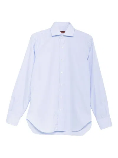 BARBA NAPOLI BARBA LONG SLEEVE SHIRT WITH SEMI-RIGID COLLAR AND BUTTONS
