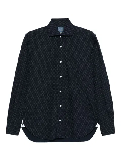 Barba Napoli Barba Long-sleeved Shirt In Black