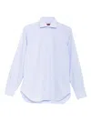 Barba Napoli Barba Long Sleeve Shirt With Semi-rigid Collar And Buttons In Blue