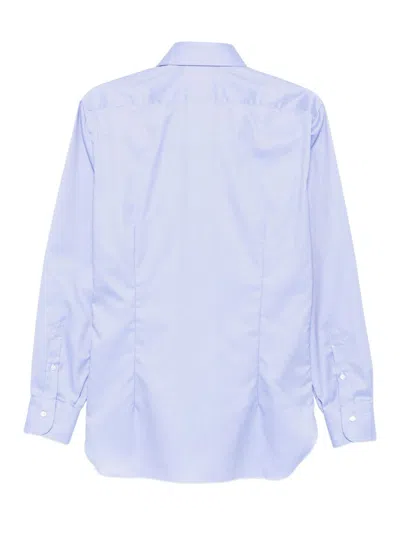 Barba Napoli Barba Long-sleeved Shirt In Blue