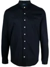 Barba Napoli Barba Navy Blue Cotton Shirt In Blue