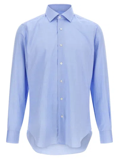 Barba Napoli Barba Oxford Cotton Shirt In Light Blue