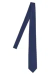 Barba Napoli Pointed Tip Slim Silk Tie With Textured Finish