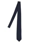 Barba Napoli Pointed Tip Slim Silk Tie With Textured Finish In Black
