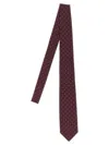 Barba Napoli Slim Pointed Tip Tie With Polka Dot Pattern In Brown