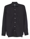 Barba Napoli Barba Polka Dot Shirt In Black