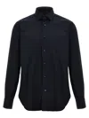 Barba Napoli Tailored Shirt With Long Cuffed Sleeves In Black