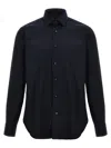 Barba Napoli Tailored Shirt With Long Cuffed Sleeves In Black