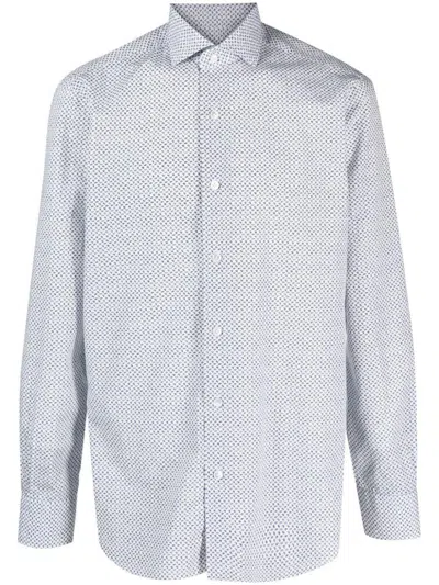 Barba Napoli Barba Printed Shirt Clothing In Blue